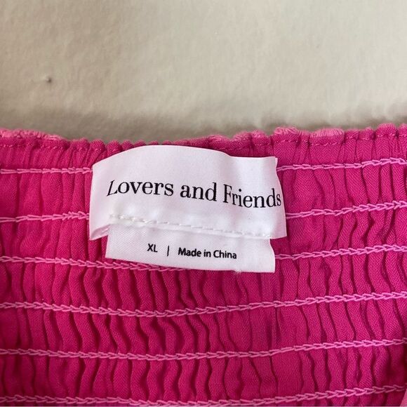 Lovers And Friends X Jetset Christina Farrah Midi Pink Dress Butterfly Size XL - Picture 12 of 12